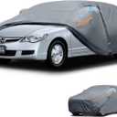 Waterproof Civic(2006-2026) Car Cover with Breathable Vents, [2026 Upgrade] Premium Covers with Cotton Liner and Zipper Door, Sun Rain Snow Dust Uv Protection.(Gift with Towel)