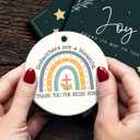 6 x Godmother Ornament 2025, Thoughtful Godmother Gifts from Godchild, Catholic Ornament for Women Men, Baptism Gifts for Friends Neighbors, Adorable Christmas Ornaments for Tree Decorations