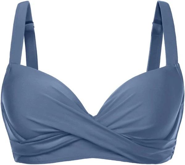 Peacock Blue Women Underwire Bikini Tops - Push Up Swim Top Only Bra Padded Bathing Suit Top 2025 Swimsuit Tops, Medium