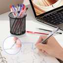 4 x WY WENYUAN 12 Pcs Gel Pens, 1.0mm Bold Point Black & Red & Blue Pens, Quick Drying Gel Ink Pens for Smooth Writing, Retractable Ballpoint Pens for School, Office, Journaling, Note Taking