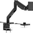 Mount-It! Proflex Series Heavy-Duty Monitor Desk Mount, Fits 1749 Ultrawide Screens, Full Motion Gas Spring Arm, 44 lbs Capacity, USB-C & USB 3.0 Ports, VESA 75/100, Clamp or Grommet Base
