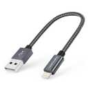 CableCreation Short iPhone Charger Cable 0.5FT/0.15m, USB A to Lightning Cable, Lightning to USB Data Sync Cord [MFi Certified] for iPhone 14/14 Pro, AirPods Pro, iPhone 13/13 Pro/12, iPad Pro, Grey