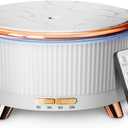 500ML Large Capacity Essential Oil Diffuser, Ultrasonic Aromatherapy Diffuser with 7 Color LED Lights with Remote Control, Cool Mist Humidifier, Timed Mist, Auto Shut-Off (White)