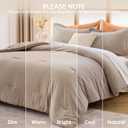 MUXHOMO Full Comforter Sets, All Season Ultra Soft Down Alternative Bedding - 3 Piece Lightweight Bed Set Includes 1 Comforter (82"x86") and 2 Pillow Shams (20"x26"), Dark Linen