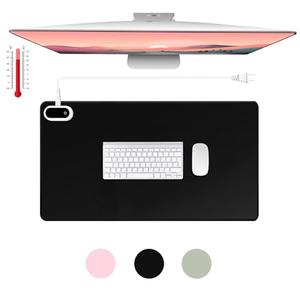 Konohan Heated Desk Pad Warm Mouse Pad, 5 Heating Level & 4 Hour Auto Shut-Off, PU Leather Warm Mouse Mat Heating Keyboard Gaming Mice Warmer Mat Only Supports 110v(Black Color,23.6"x 14.2")