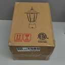 WISBEAM Outdoor Post Light, Pole Lantern, E26 Base 60W Max, Aluminum Housing Plus Glass, Wet Location Rated, ETL Qualified, Bulbs not Included, Black (1 Pack)