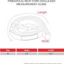 Pinkaholic New York Mabel Dog Leash Heart Pattern for Small Dog, Pink, Medium