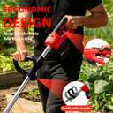 Cordless Tiller Cultivator, 360PRM Electric Garden Tiller, with 2X4.0Ah Batteries & LCD Display, 48 Steel Tines, 9" Tilling Width, 6.6" Depth, Battery Powered Rotary Tiller Lawn/Soil Cultivation
