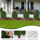 INSPRING 27'' Artificial Boxwood Topiary Trees Outdoor Fake Bushes Plants UV Resistant Evergreen Shrubs with Metal Ground Spike for Porch Patio Garden, 1 Pack