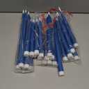 24 Pcs Flameless LED Taper Candles Battery Operated Candles 8.58'', 9.69'', 10.98'', 12.91'', 12.8'' Flameless Candlesticks Flickering for Halloween Christmas Church Wedding(Blue)