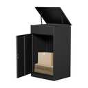 Package Delivery Boxes for Outside, Large Mailbox for Parcel 19.7”x16.1x”33.5”, Anti-Theft Parcel Mailbox with Coded Lock, Wall Mounted Waterproof Home Parcel Box for Porch Yard, Galvanized Steel