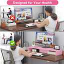 TV Riser Stand with LED Lights, 42.5" Super Large Monitor Stand Riser, Tabletop TV Stand Riser for Desk, Desk Shelf for Top of Desk, Desktop Organizer for Computer, TV, Laptop, Printer