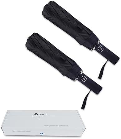 Bluinzi 46 Inch Compact Umbrellas for Rain - Travel Small Umbrella - Automatic Folding Umbrella - Windproof Portable Umbrella, Double 10-rib