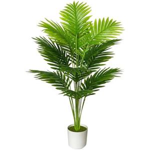 Rozwkeo Artificial Areca Palm Plant Fake Tropical Tree Perfect Faux Plants in Pot for Indoor Outdoor House Home Office Wedding Garden Modern Decoration Housewarming Gift (80cm Tall Palm)