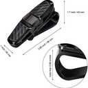 Boao 4 Pcs Sunglasses Holders for Car Sun Visor, Glasses Ticket Card Clip Mount Hanger, Double-Ends Clip 180 Degree Rotational Car Visor Accessories(Black)