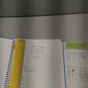 POPRUN Monthly Planner 2026-2027 (Large 8.5" x 10.5") 18 Months Calendar Book(Jan 2026 - Jun 2027) - 4 Pages per Month with Expense & Notes, Stair-like tabs, Leather Cover, Sunday Star-Pacific Green