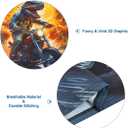 Funnycokid Boys Girls Shirts Graphic T-Shirt Neon Clothes Kids Novelty Youth Short Sleeve Animal Print Tees 4-16 Years (8-9 Years, Dinosaur)