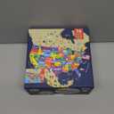 Puzzles for Kids Ages 4-6, 2-in-1 Kids Puzzle with US Map and Puppy, 70 Piece Round Large Floor Puzzles