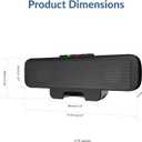 Cyber Acoustics USB Speaker Bar (CA-2890) Stereo USB Powered Speaker, Easily Clamps to Monitor, Convenient Controls