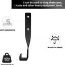 2 x 2PCS Chainsaw Wall Mount Holder Backpack Blower Rack Accessories and Tools for Garage WallWeed Eater String Trimmer Hanger Buddy Chain Saw Storage Rack Hook (2 Pcs)