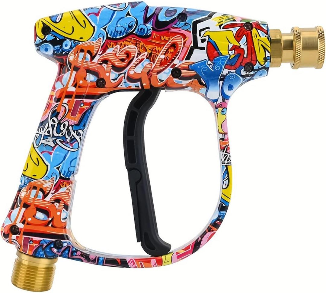 Bear Force High Pressure Washer Gun 3000 PSI Max, Power Washer Short Gun M22-14mm with 1/4 Inch Quick Connector, Compatible for Some of Greenworks for Kar-cher for Ryobi Homelite Pressure Washer