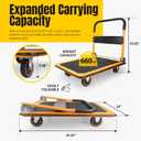 MaxWorks 80877- Foldable Platform Truck Push Dolly 660 lb. Weight Capacity