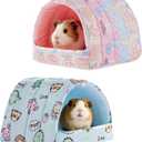 2 PCS Guinea Pig Hideout Guinea Pig House Guinea Pig Bed, Washable Hamster House Small Animal Cage Accessories for Mouse Chinchillas Hamsters Hedgehogs Ferrets Bearded Dragons and Rats