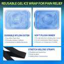 Ice Pack for Knees Reusable Cold Pack for Injuries, Knee Gel Ice Pack Wrap Pain Relief Replacement Surgery, Swelling, Meniscus Tear, ACL, Sports Injuries Blue