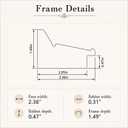 CCPEAR 24x36 Canvas Frame Vintage Gold, Antique Open-Back Picture Frame