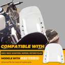 ECOTRIC Universal Scooter Windshield 14.3"x16.5" Compatible with Yamaha Honda 125cc 150cc Moped Dirt Bike Motorcycle Windscreen Transparent Acrylic