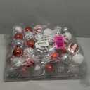 Briful 60PCS Christmas Ornaments Set Red and White Christmas Tree Ornaments Balls Plastic Shatterproof Decorative Hanging Ornaments for Xmas Home Winter Holiday Party Decor