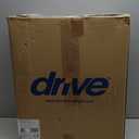 Drive Medical 2-in-1 Raised Toilet Seat with Removable Padded Arms - Elevated Bathroom Safety Support - Secure Locking Attachment - Easy Height Assistance - Durable Construction, Standard Toilets