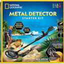 National Geographic Starter Metal Detector Kit for Kids - Kids Metal Detector with 7.4" Waterproof Coil & Trowel, Lightweight Gold Detector, Beach Detecting, Gift for Boys & Girls