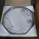 LAIYA 36 Inch Round LED Bathroom Mirror with Lights, Gold Aluminum Frame, Anti-Fog Dimmable Backlit Vanity Mirror, 3 Color Temperature, Memory Function, Wall Mounted Lighted Bathroom Mirror