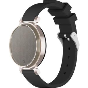 4 x Compatible for Garmin Lily 2 Watch Band, 14mm Silicone Sport Women Replacement Strap Compatible for Garmin Lily2 Bands (Black)