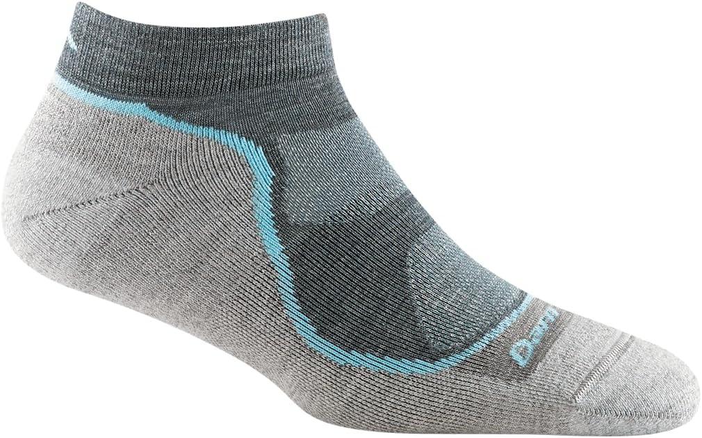 Darn Tough Vermont Women's Light Hiker No Show Lightweight Hiking Sock (Style 1986) - Grey/ Slate, Small