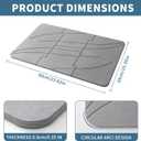 MORANDI Stone Bath Mats for Bathroom - Foldable Quick Drying Diatomaceous Earth Bath Mat, Super Absorbent Stone Shower Mat,Easy to Clean No Smell, Fast Drying for Bathroom and Kitchen