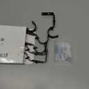 Frienda 6 Pcs Curtain Rod Brackets Adjustable Holder Wall for 1 Inch Diameter Curtain Rod General Bracket Hooks with Screws (Black)