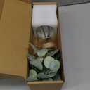 Artificial Eucalyptus Stems in Glass Vase with Faux Water,3Pcs Fake Plant with Double-Sided Green Leaves for Centerpiece(Double-Sided Green Eucalyptus)