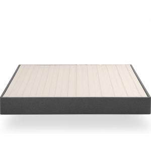 ZINUS Upholstered Metal and Wood Box Spring, 9 Inch Mattress Foundation, Easy Assembly, Fabric Paneled Design, Full