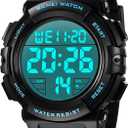 MJSCPHBJK Watches for Men, Digital Sports Watch for Mens Waterproof LED Screen Large Face Military Tactical Watch