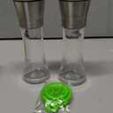 Home EC Premium Stainless Steel Sea Salt and Pepper Grinder Set of 2 - Adjustable Ceramic - Tall Glass Salt and Pepper Shakers - Kitchen Spice Mill W/Funnel & EBook