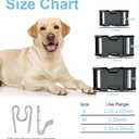 Dog Collar Buckle, Fastener Stainless Steel Buckle for Small Medium Large Dogs Collar Steel Chrome Plated (L:3.5-4.0mm, Black)