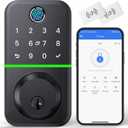 Smart Door Lock Deadbolt with Keypad: Keyless Entry Door Lock - Fingerprint Lock for Front Door - Electronic Lock with Bluetooth and APP Control - Waterproof IP66 for Outdoor