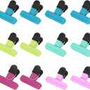TACGEA Chip Clips, 12 Pack Food Clips, Bag Clips for Food Storage with Air Tight Seal Grip (3''x2.5'')