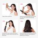 Atopskins 7 in 1 Blow Dryer Brush, Hair Dryer Brush Set 110,000 RPM with Negative Ion Hair Styler Multi Styling Dry, Curling, Volumizing, Straightening and Styling (Black)