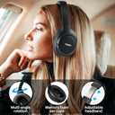 TOZO Hybrid Active Noise Cancelling Headphones, Wireless Over Ear Bluetooth Headset, 60H Playtime, Hi-Res Audio Custom EQ via App Deep Bass Comfort Fit Ear Cups, for Home Office Travel