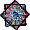 Classic Flow Star - for Beginners & Advanced - Fun & Challenging Flow Toy - Vibrant Colors & Patterns - 27 Diameter - 15 Ounce Weight (Cosmic Coil)