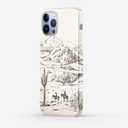 Vintage Cowboy Case for iPhone 13 Pro,Abstract Wild West Landscape Pattern,Cool Trendy Smooth Bright Tough PC Case Compatible with iPhone 13 Pro