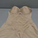 SHAPELLX Strapless Shapewear for Women Deep Plunge Corset Tummy Control Backless Bodysuit Mid Thigh Full Body Shaper (Large, 02-beige-standard Cup (B-d))